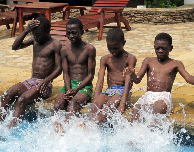 Kids by Pool Ghana