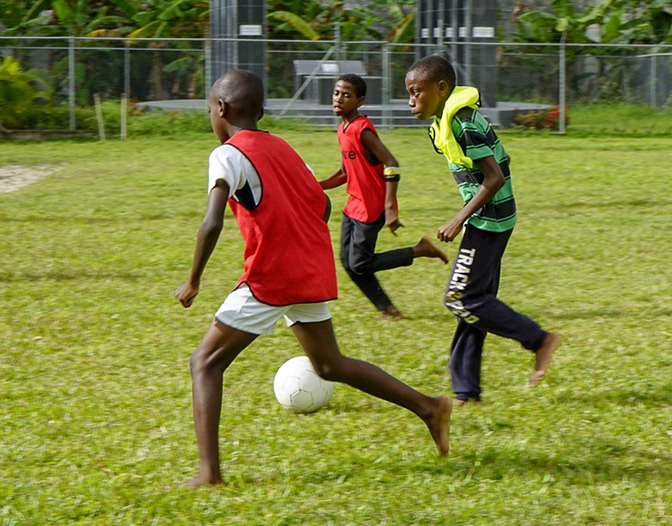 Football Playing in St Lucia