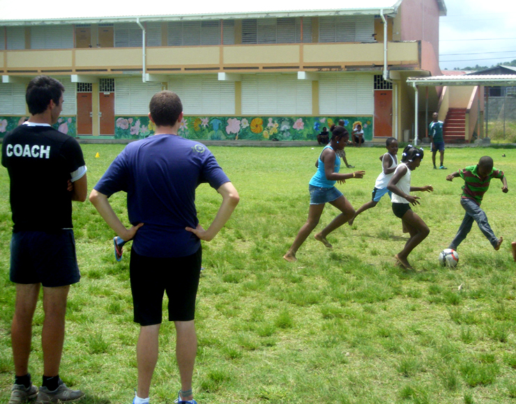 Coach Football to Kids in St Lucia