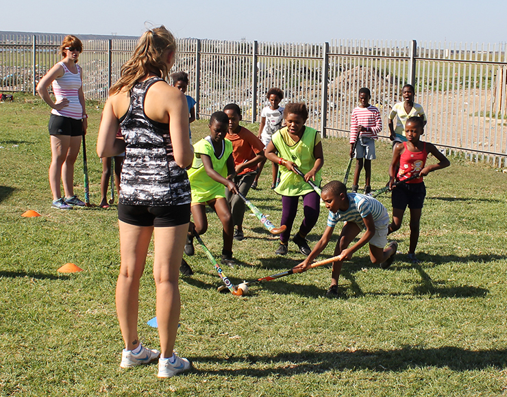 Coach Hockey to Kids in South Africa