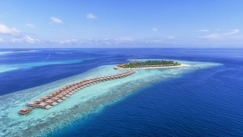 Maldives - Lhaviyani Atoll - 1567 - Hurawalhi Island Resort - Aerial of Ocean Villas