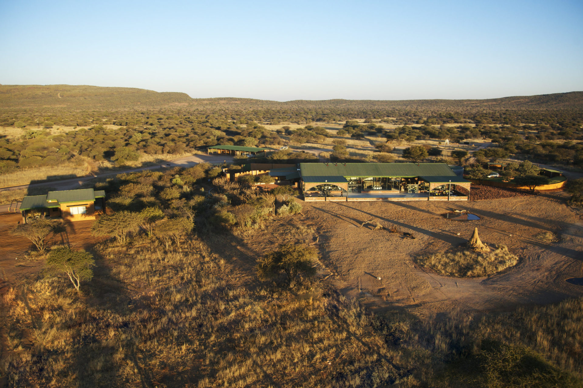 Namibia - Okonjima Nature Reserve - 1552 - Aerial Show of Camp