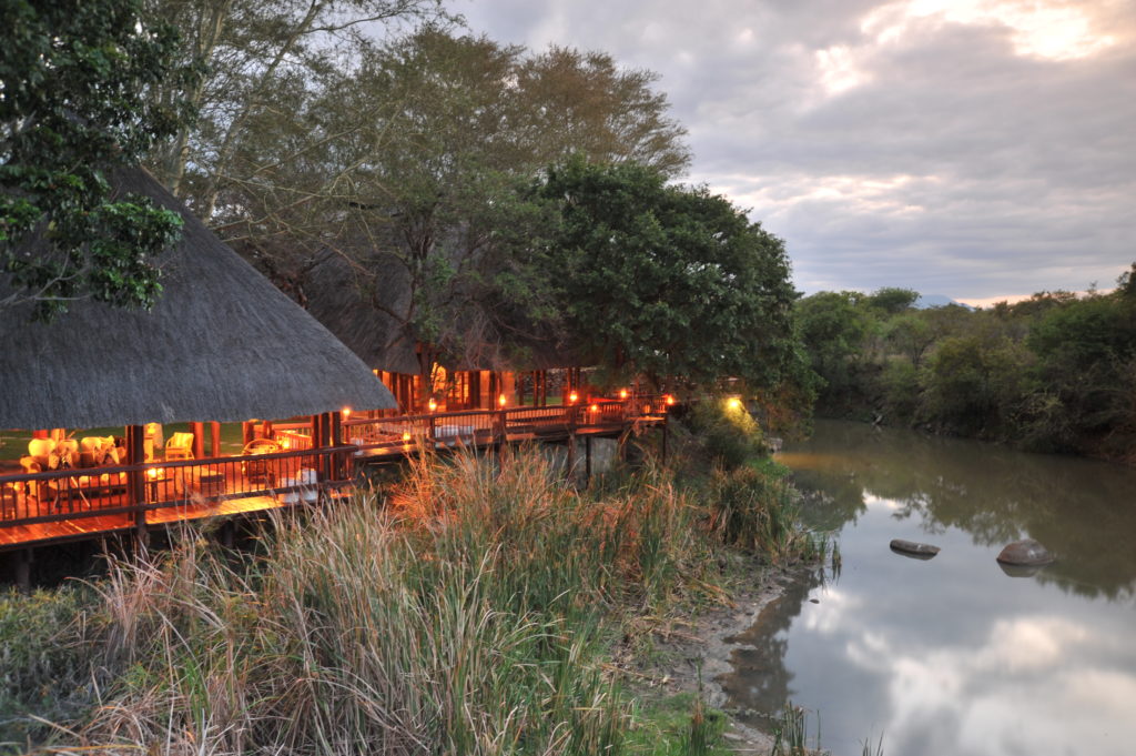 Thornybush Waterside Main Deck by the river