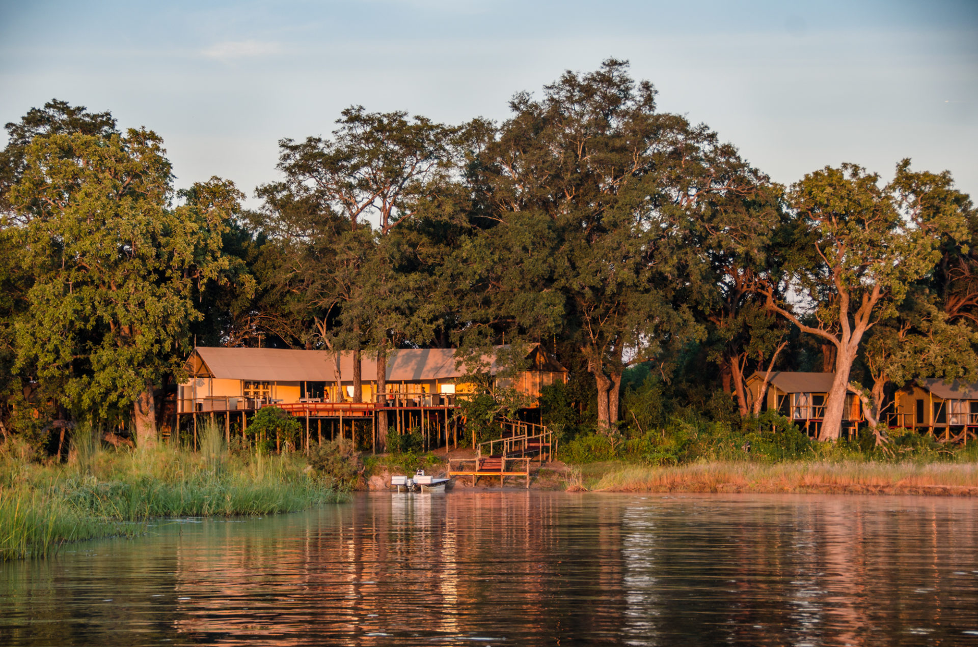 Namibia - Caprivi Strip - 1552 -Kazile Island Lodge from the River