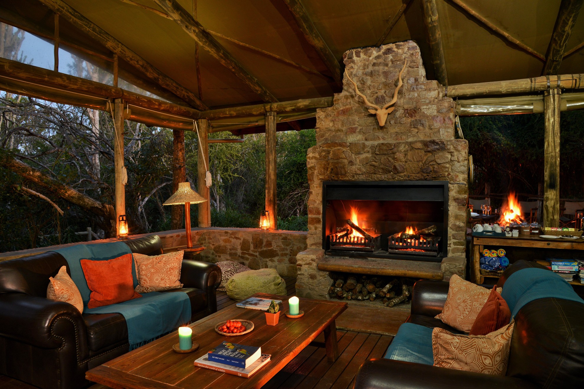 South Africa - Eastern Private Game Reserves - Sibuya River Camp - Lounge Area