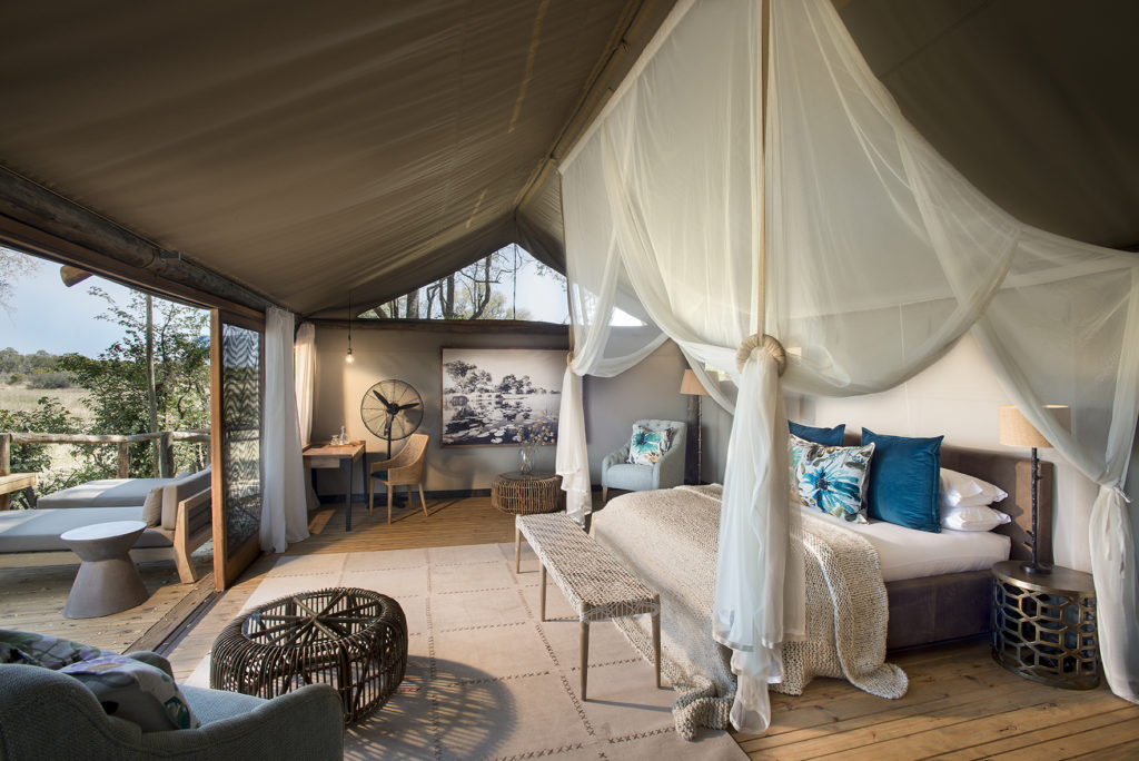 Botswana - Khwai Private Reserve - 1553 - Sable Alley Honeymoon Tent Interior
