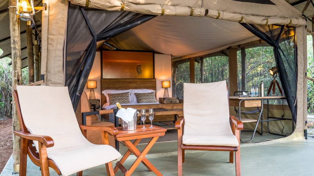 Kenya - Masai Mara - 12890 - Seating outside Tent