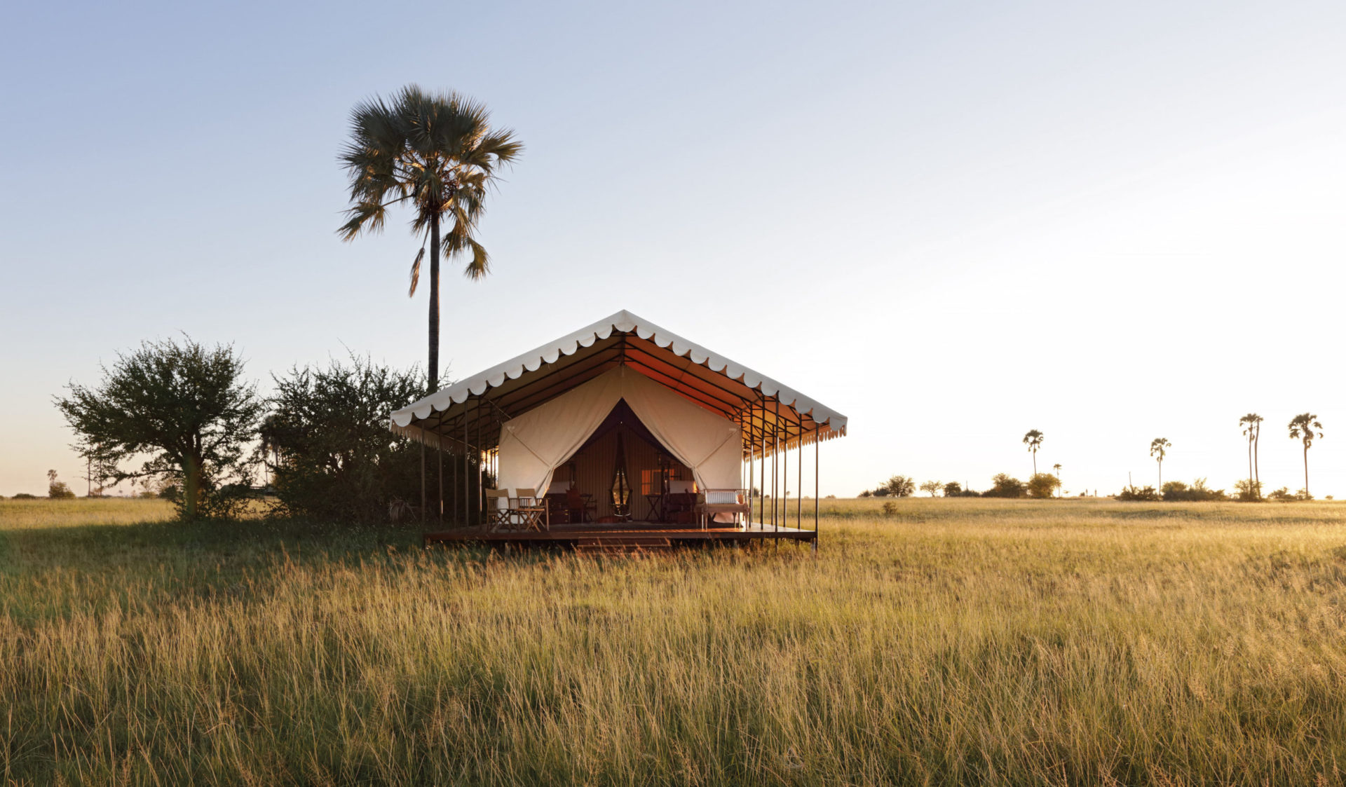 Botswana - Makgadikgadi Salt Pans - 1553 - San Camp Tent outside area