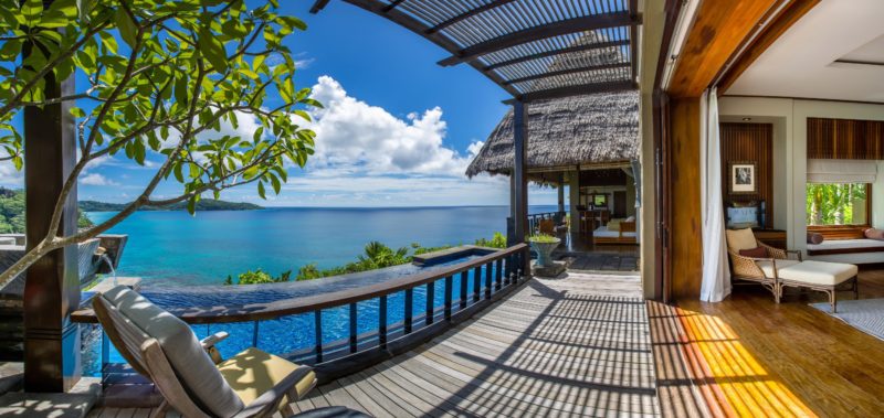 Seychelles - Mahe Island- 1554 - Maia Luxury Resort & Spa - Premier Ocean View Pool Villa - Ocean Views from decking