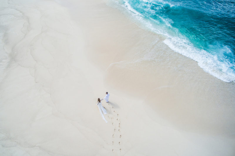 Seychelles - North Island - 1554 - North Island Resort - Aerial Of Beach Wedding Walk