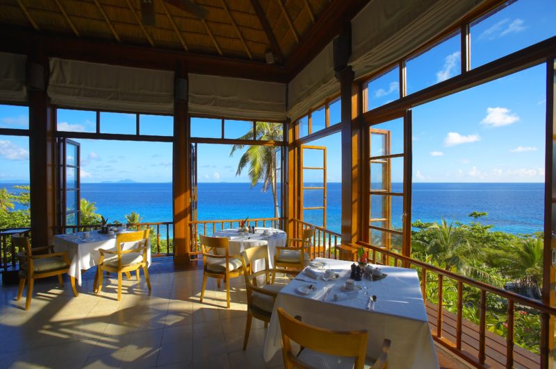 Seychelles - Fregate Island -1554 - Fregate Island Private - Dining - Restaurant seating