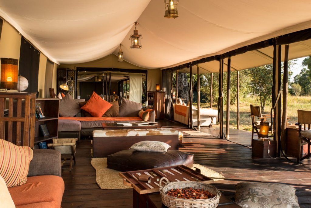 Lemala Mara Mobile Tented Camp Lounge Mess Tent
