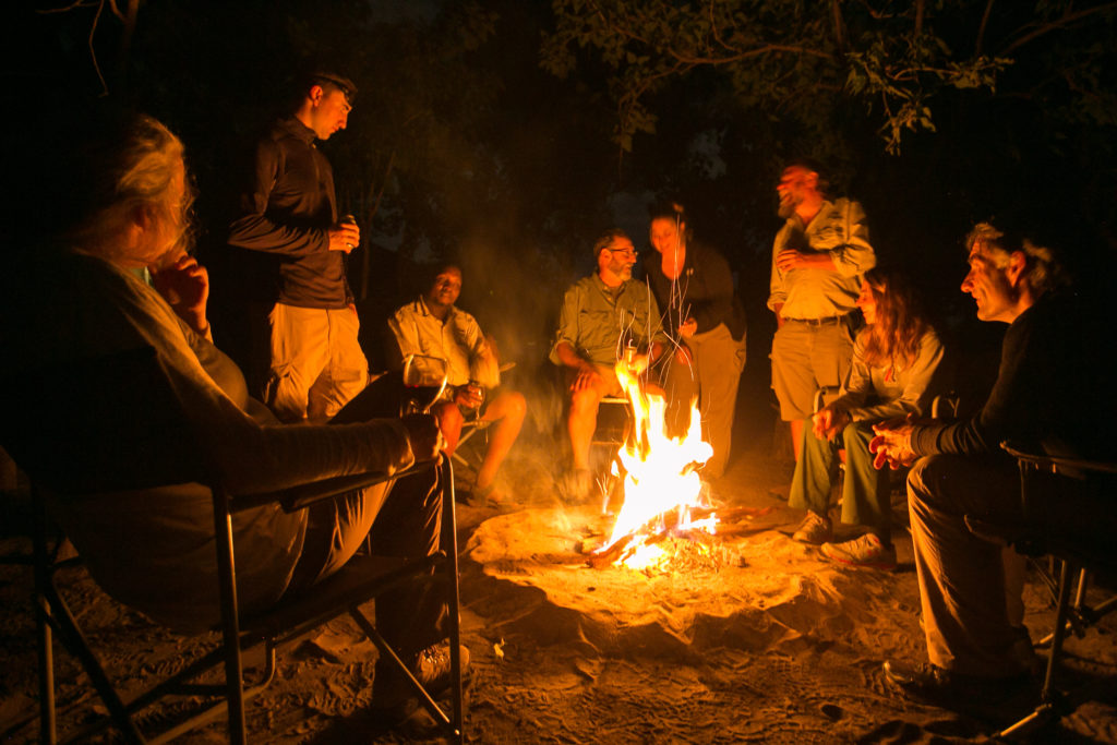 Botswana - Okavango Delta - Bushman Plains Camp - Campfire group