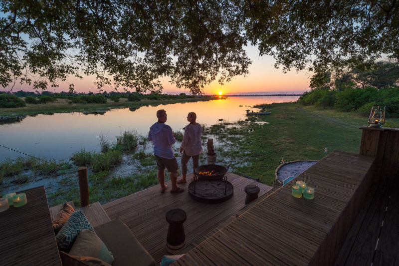 Botswana - Linyanti Concessions - Duma Tau Camp - Sunset at starbeds