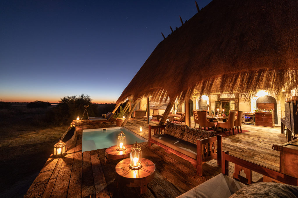 Botswana - Selinda Reserve - Great Plains Selinda Suite at night