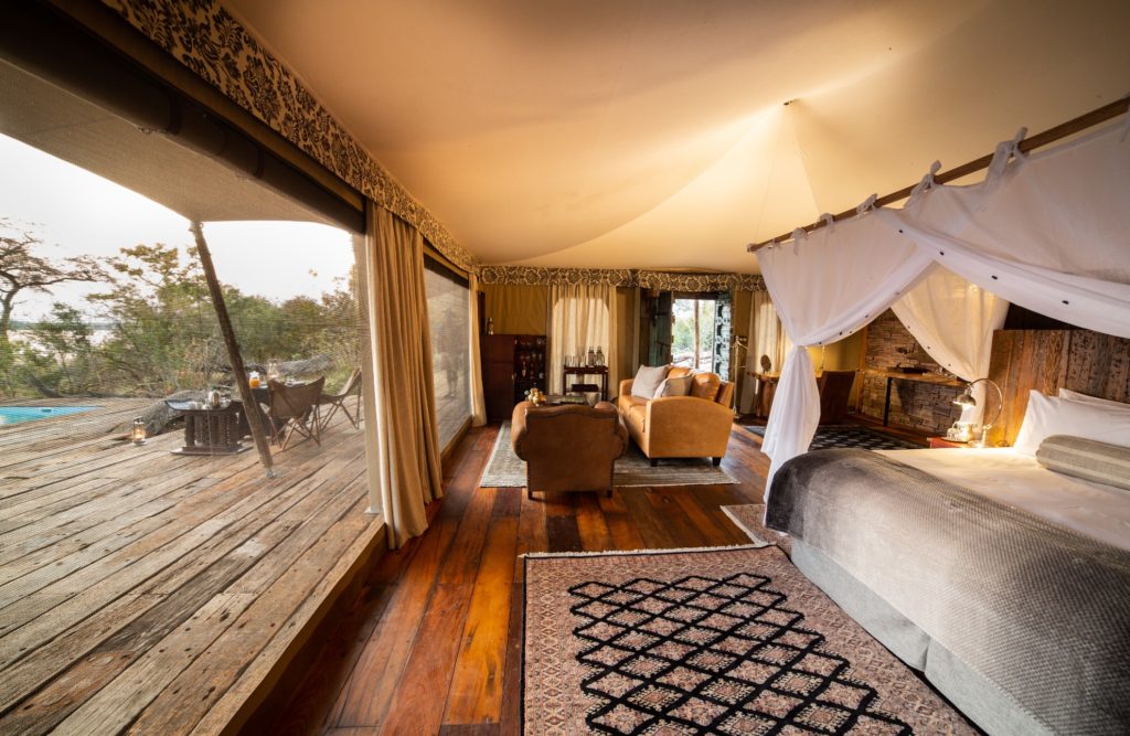 Zimbabwe - Victoria Falls - 1564 - Tent Interior with Bed