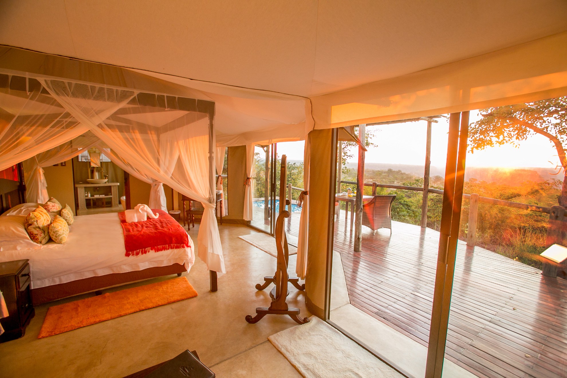 Zimbabwe - Victoria Falls - 1564 - Sunrise from Room
