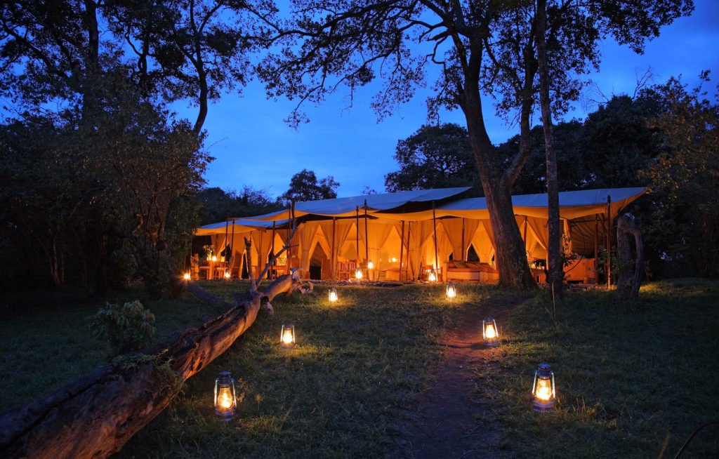 Kenya - Masai Mara National Reserve - 12890 - Naibor Tented Camp at Night