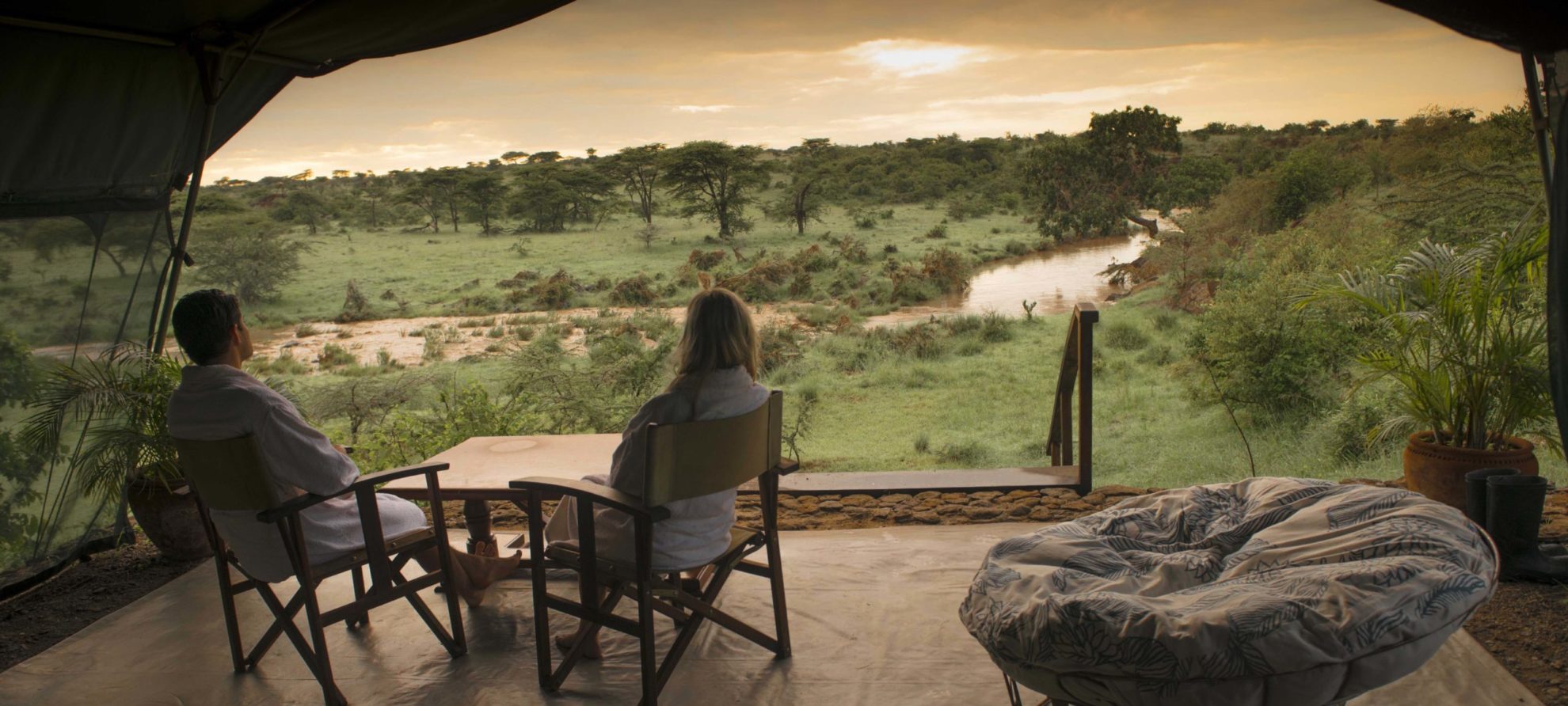 Kenya - Masai Mara - 12890 - Richard's Camp Morning Tea from Tent