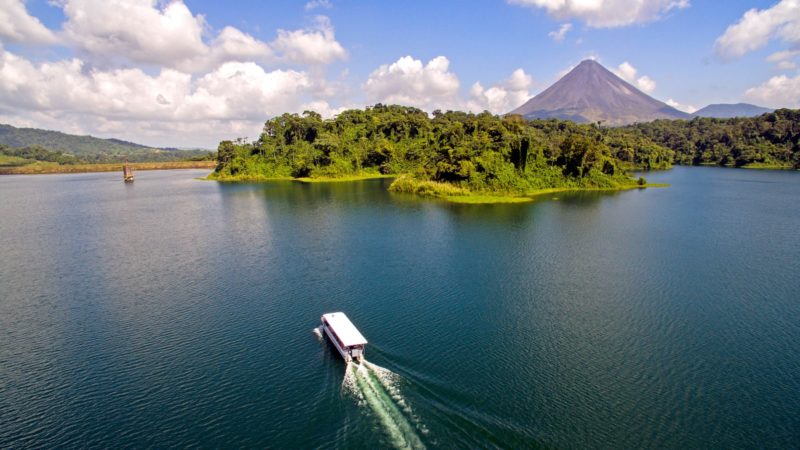 Cost Rica - Arenal - 1570 - Boat Ride and Volcano Views