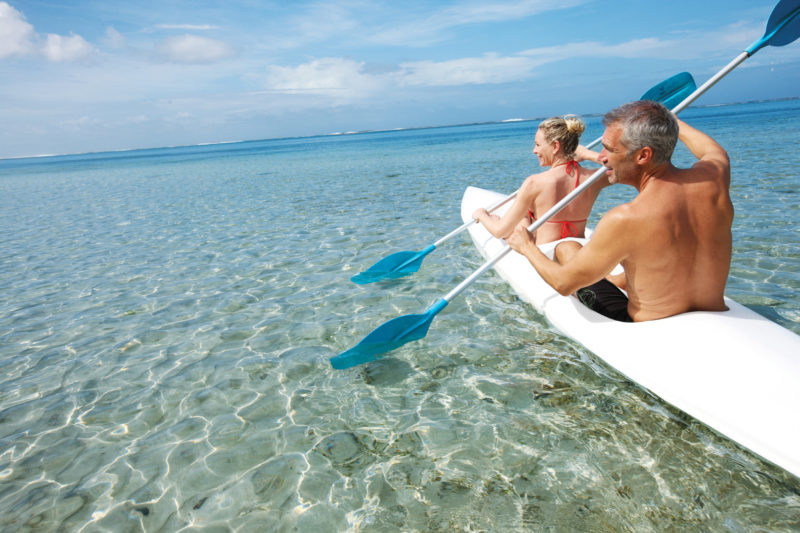 Mauritius - South Coast - 3996 - Heritage Telfair Resort & Spa - Water Sport Kayak on the beach