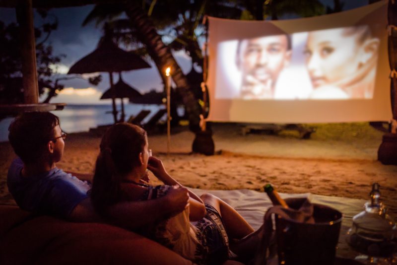 Mauritius - South Coast - 3996 - Heritage Awali - Beach Cinema at dusk