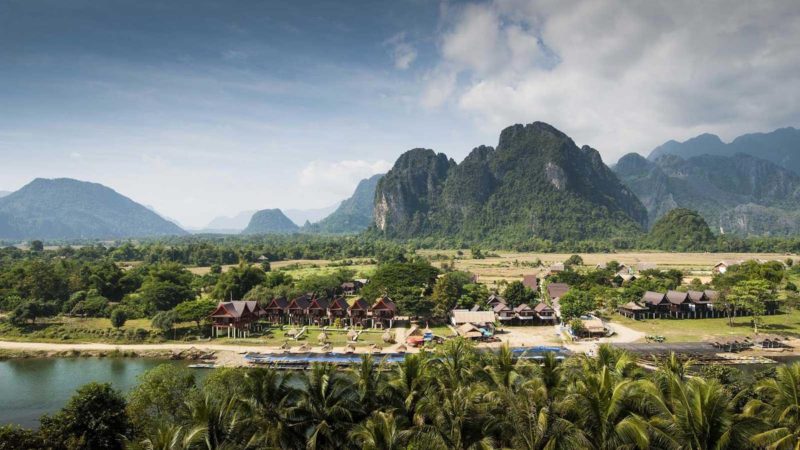 Laos - 17089 - Vang Vieng - Mountains and River