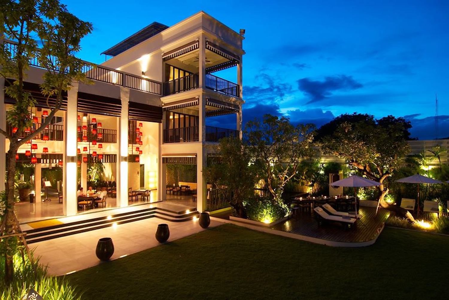 Thailand - Chiang Mai - 18264 - Night shot of Hotel