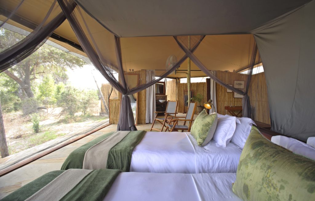 Tanzania - 17467 - asilia roho twin tent - open view