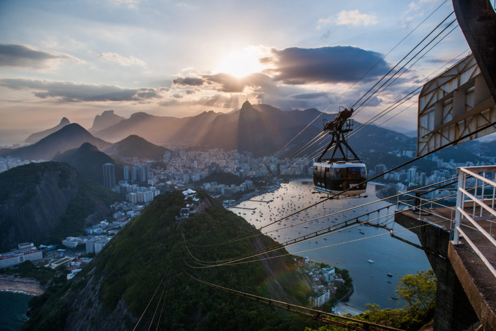 Brazil - 1584 - Exclusive Luxury - Sugarloaf Hike Gondola Cable Car over Sunset