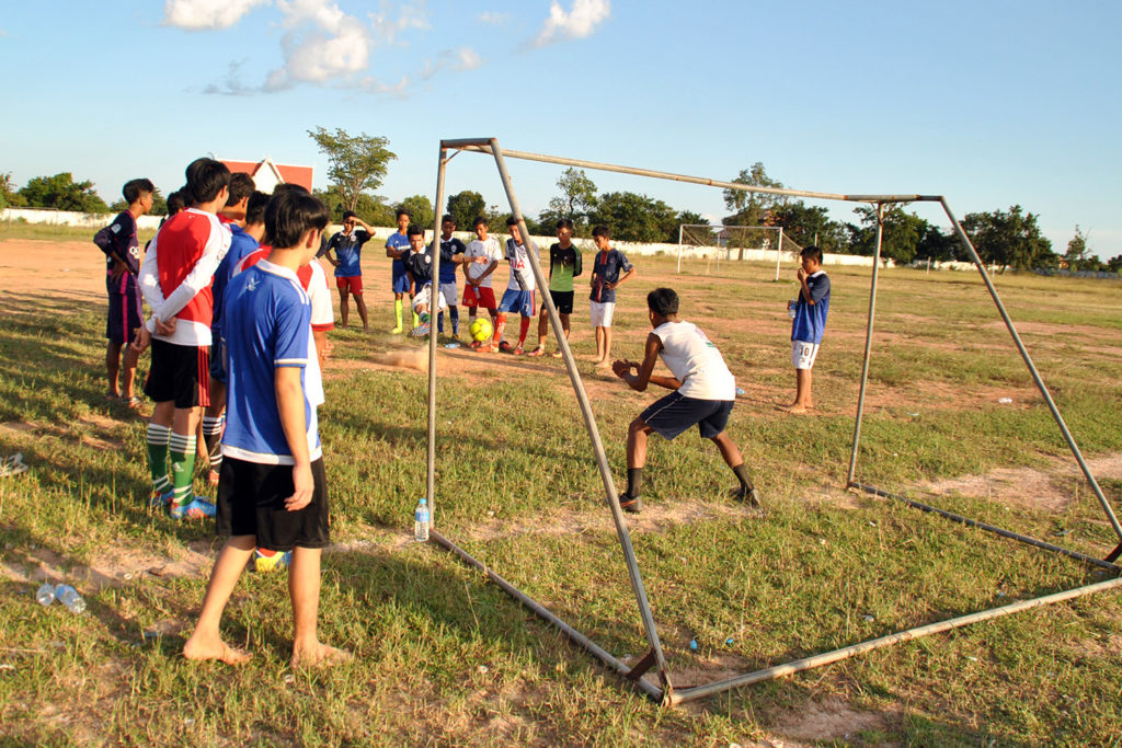Goal Keeper Training in Cambodia