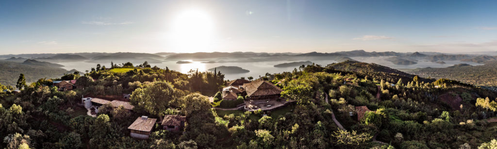 Rwanda - Twin Lakes Burera & Ruhondo - 1568 - Virunga Lodge aerial