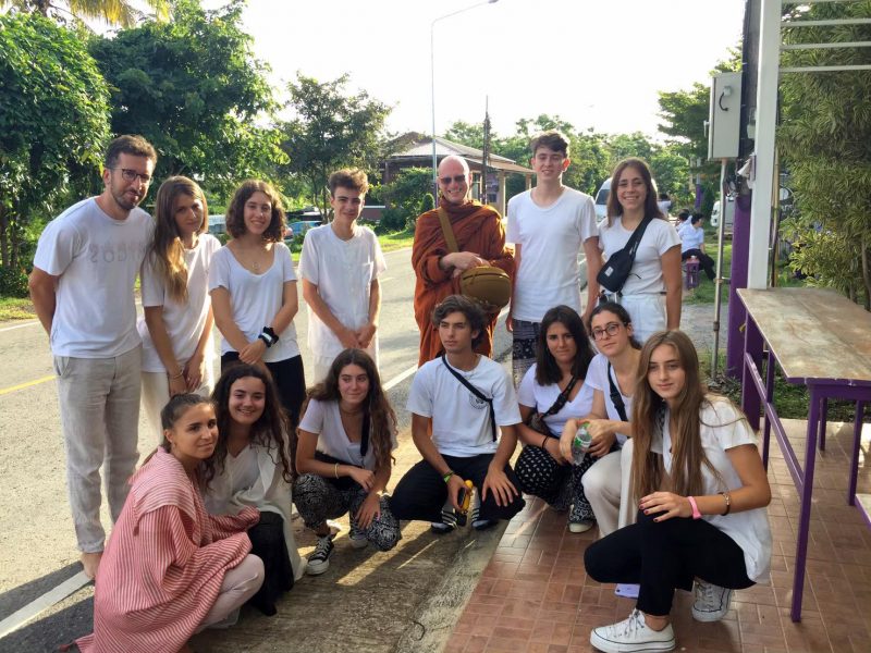 Group on Thai Buddhist Trip